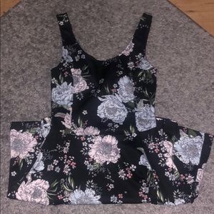 navy blue floral dress